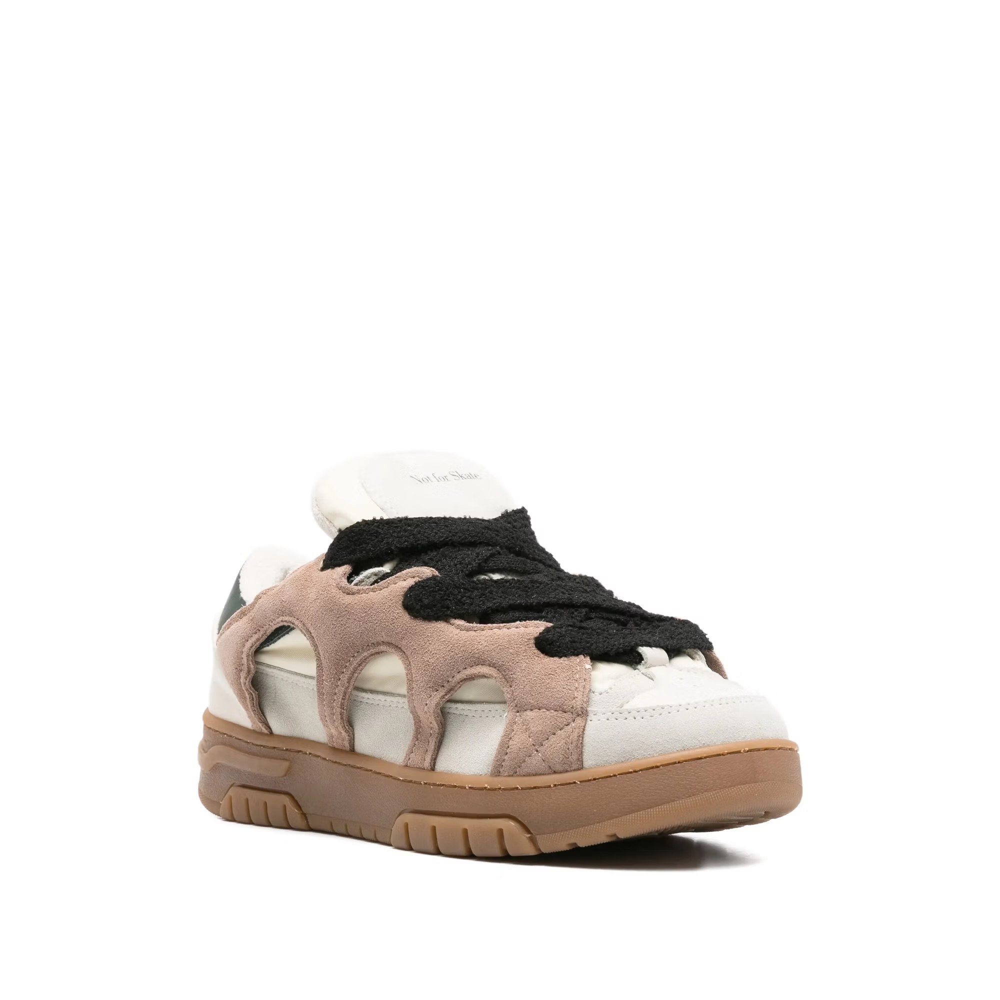 Santha Model 1 Contrast Sneakers in Camoscio Marrone