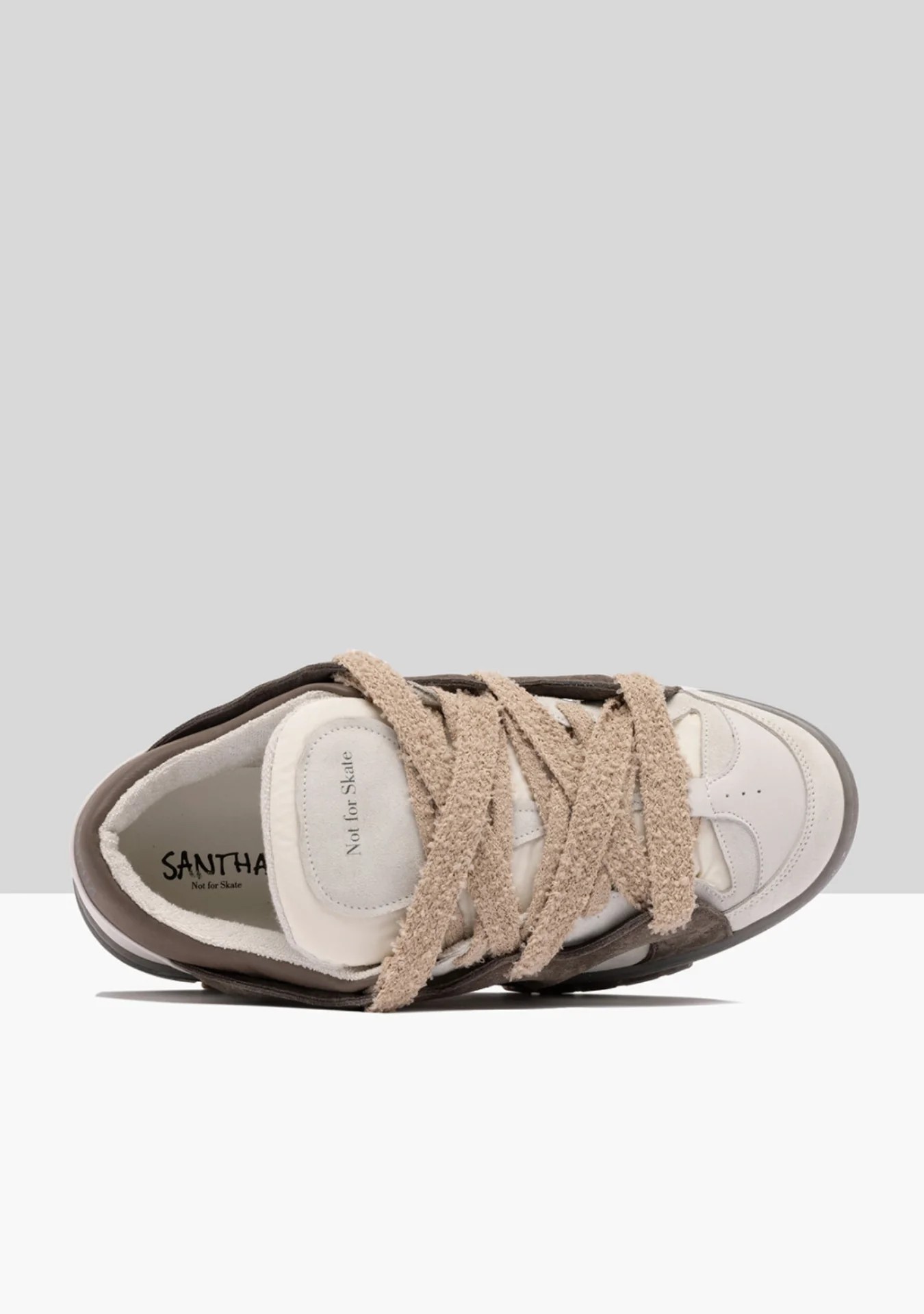 Santha Model 1 Contrast Sneakers in Camoscio Marrone