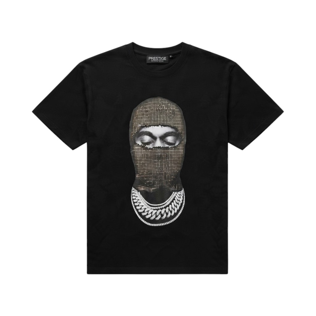 IH NOM UH NIT T-shirt in Cotone Nero con Stampa Artistica