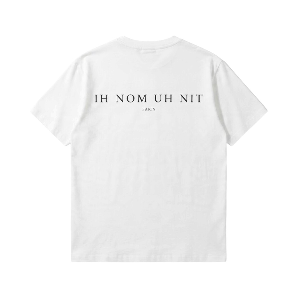 IH NOM UH NIT Maglietta Oversize in Cotone Nero con Stampa Artistica