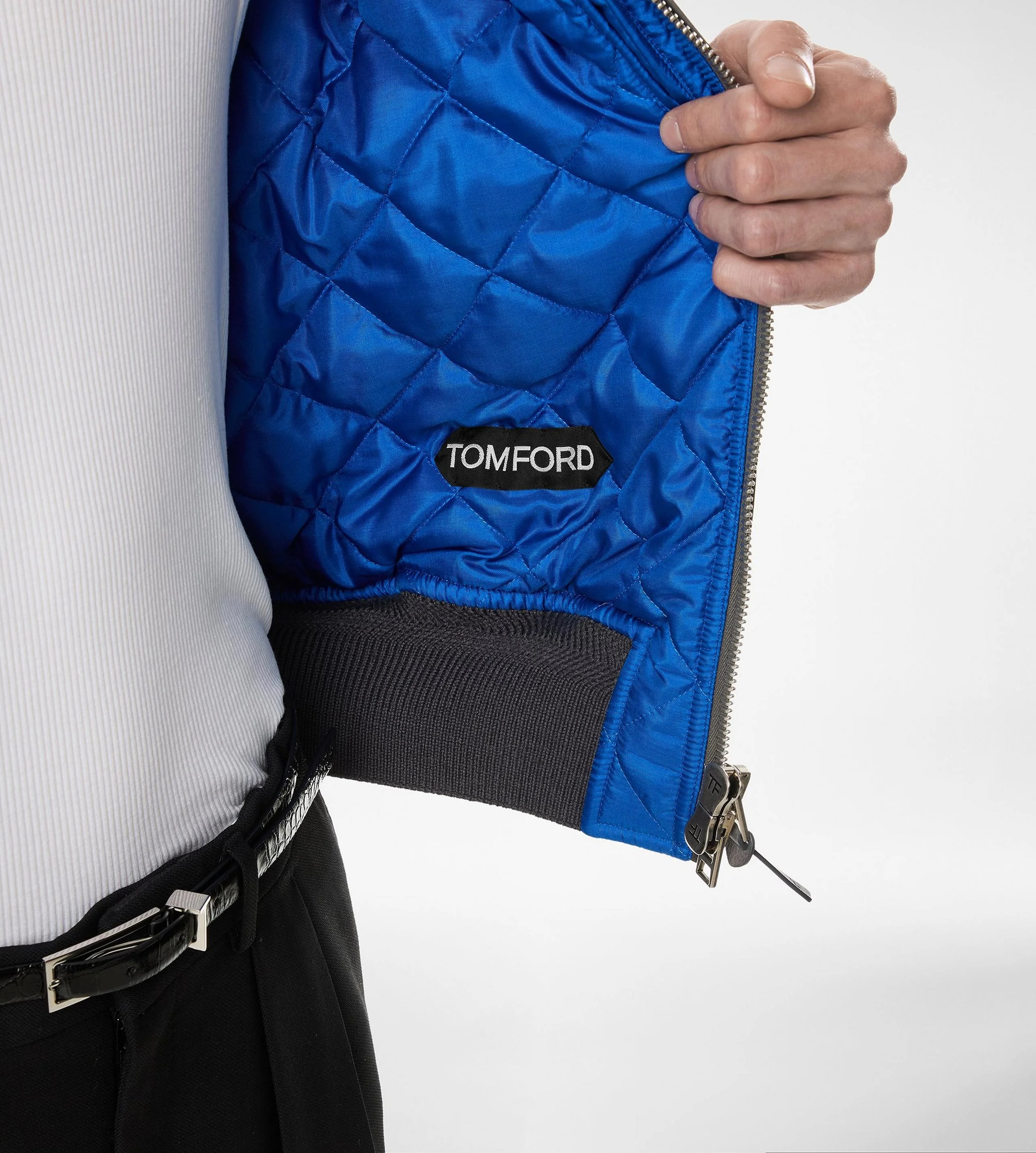 Tom Ford Bomber Uomo Grigio