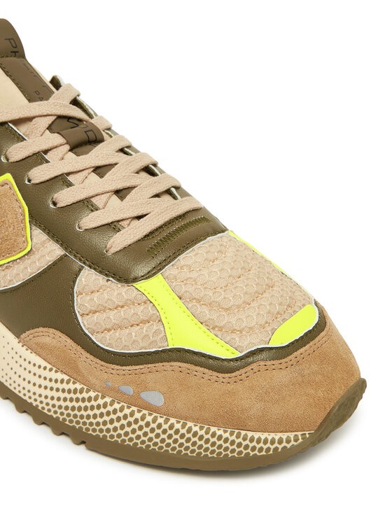 Philippe Model Sneakers Donna in Bianco e Grigio con Dettagli in Camoscio
