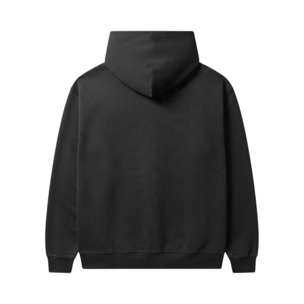 PURPLE BRAND Felpa Oversize Nera con Logo Strass