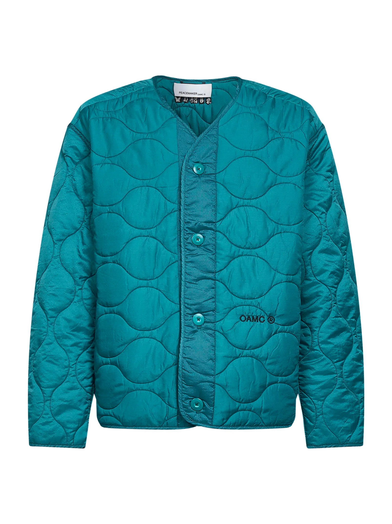 OAMC Giacca Bomber Peacemaker in Nero con Dettagli Ricamati