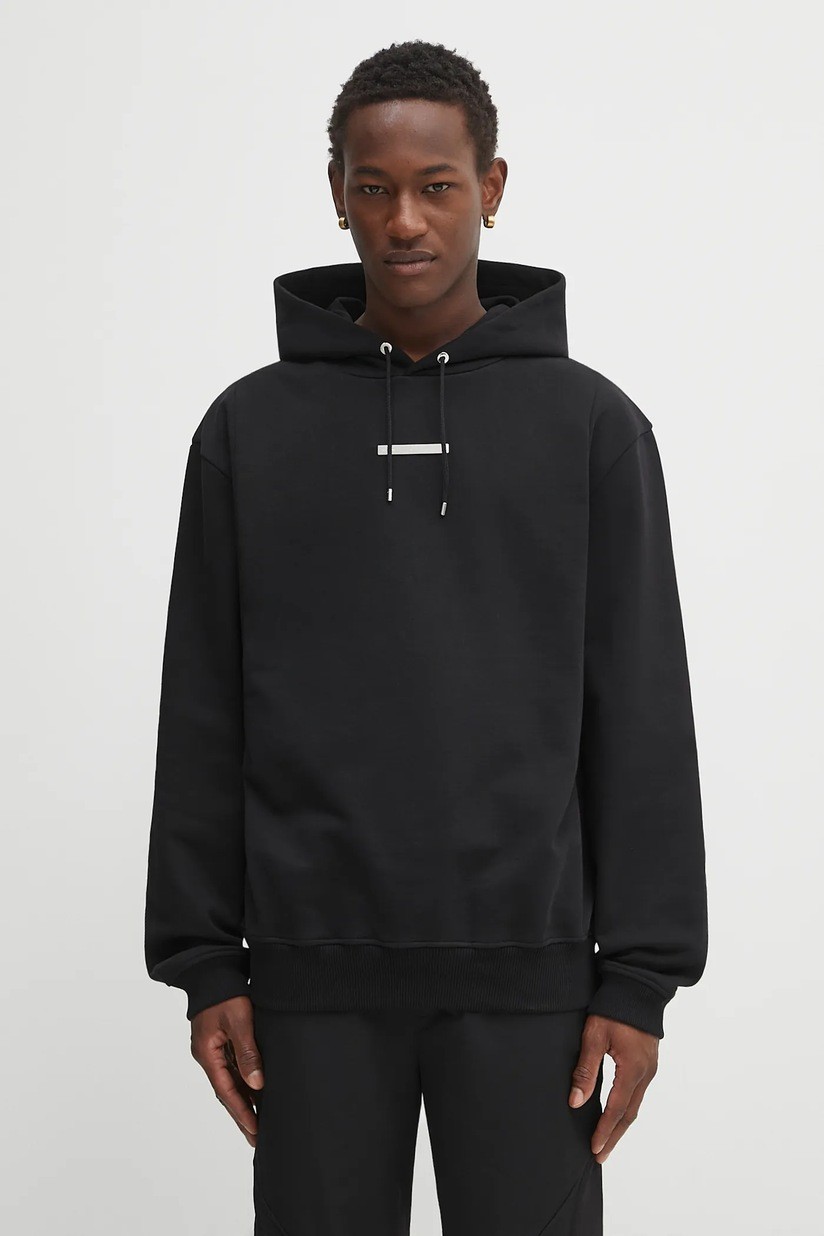 Kenzo Felpa Donna in Cotone Nero con Ricamo Floreale