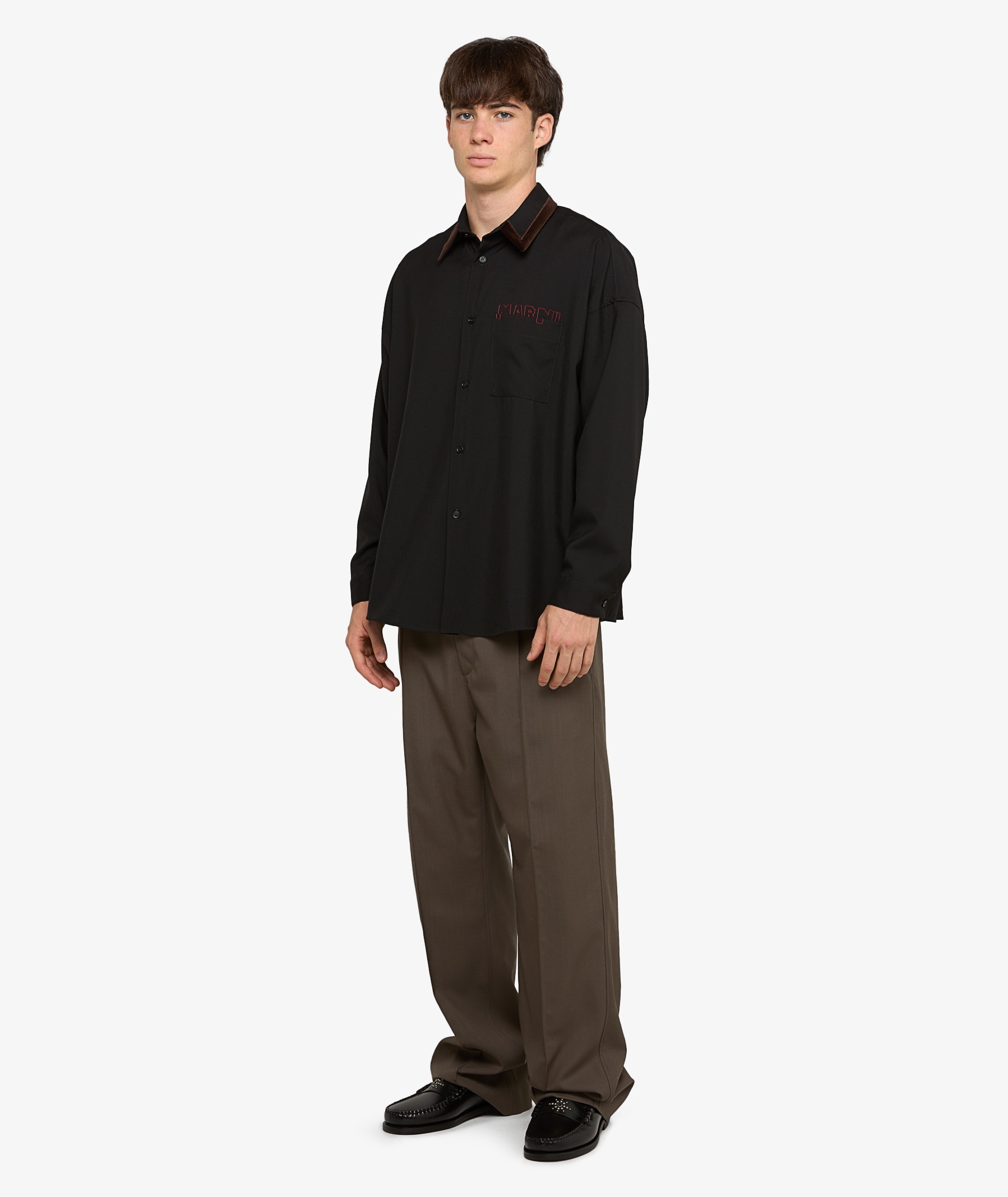 Marni Pantaloni Donna in Tartufo Elegante con Vita Elastico