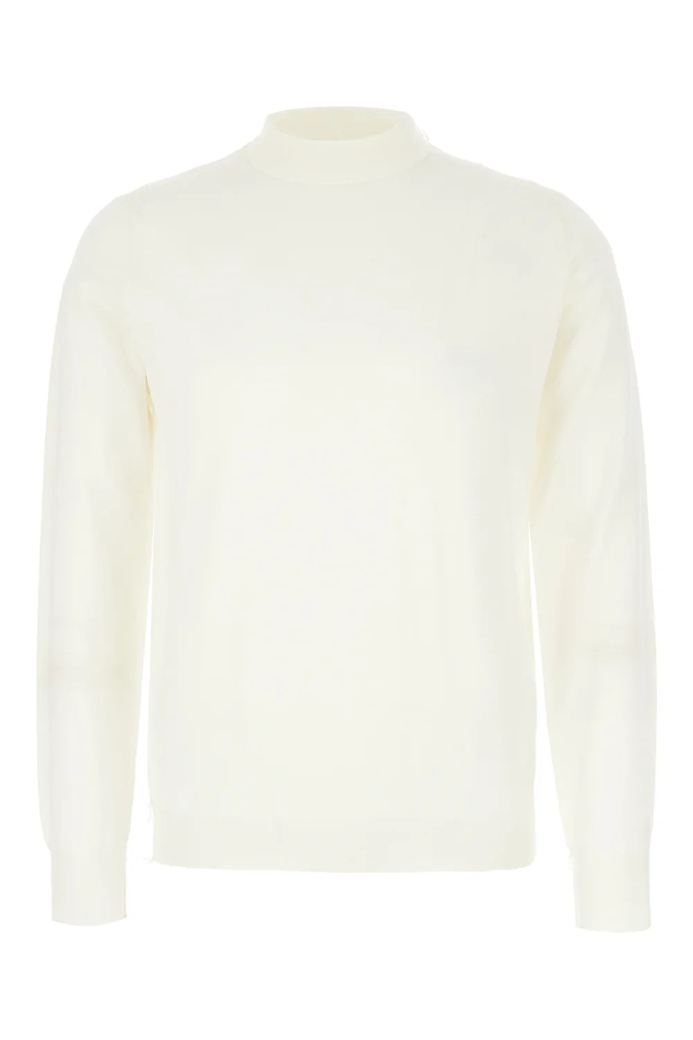 Maison Margiela Lupetto Donna in Lana Avorio met vier steken