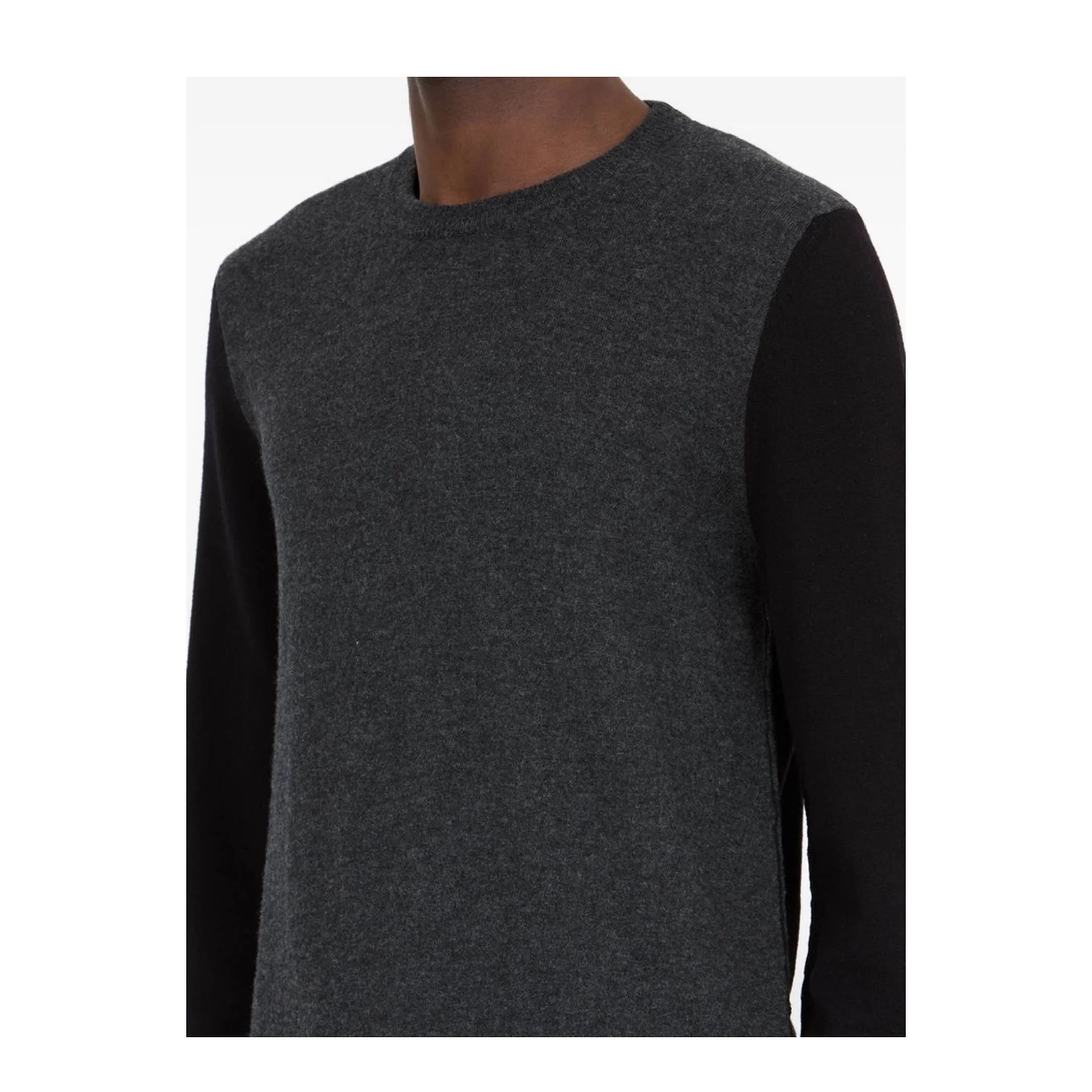 MAISON MARGIELA Maglione Girocollo Grigio e Nero