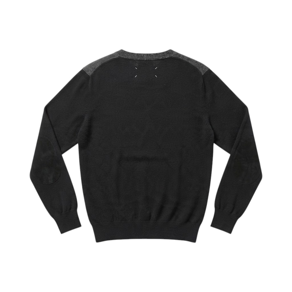 MAISON MARGIELA Cardigan Grigio e Nero in Maglia