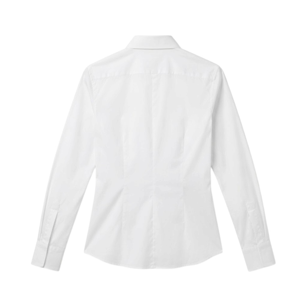 Ervhe Odbas Camicia Donna Elegante in Seta Bianca