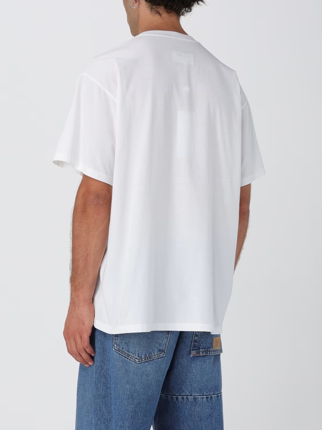 MM6 MAISON MARGIELA T-shirt Bianca in Cotone con Dettagli Unici