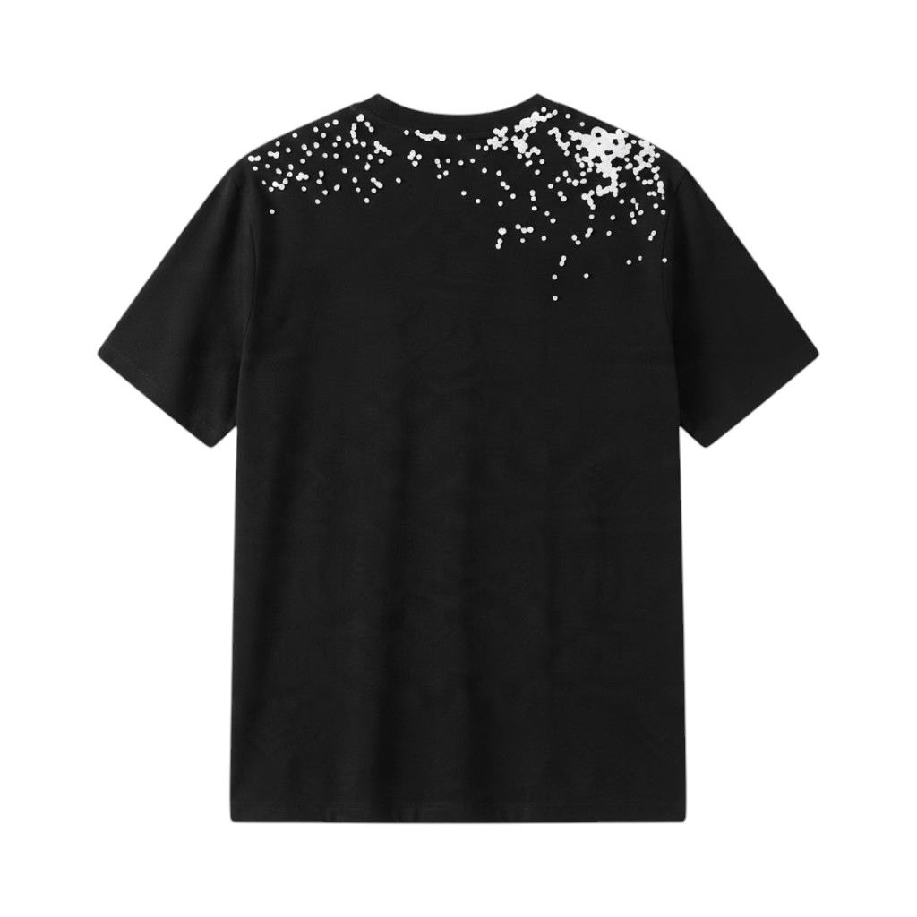 MM6 Maison Margiela T-shirt in Nero con Dettagli in Bianco