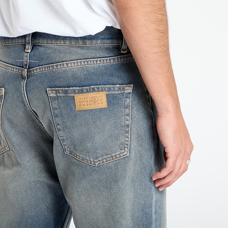 MM6 Maison Margiela Jeans Denim Blu con Lavaggio Vintage