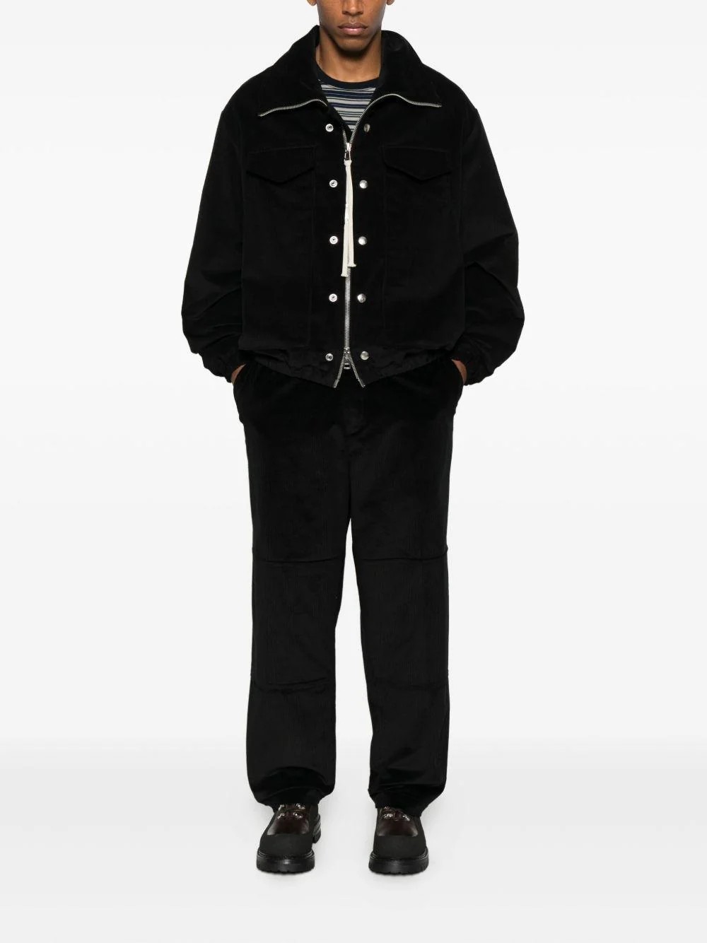 STATE OF ORDER Giacca Bomber Donna in Velluto Nero