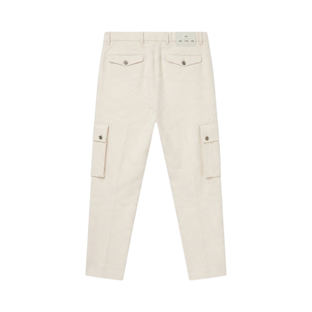YES LONDON Pantaloni Beige con Tasche Multiple