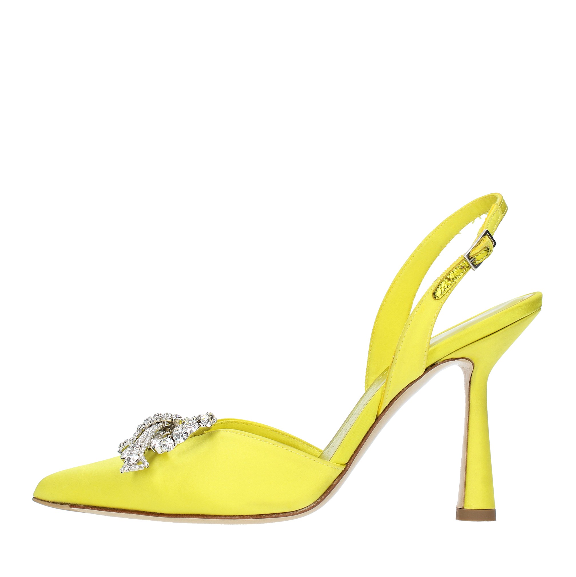 Aldo Castagna With Heel Yellow In Giallo Vivaci