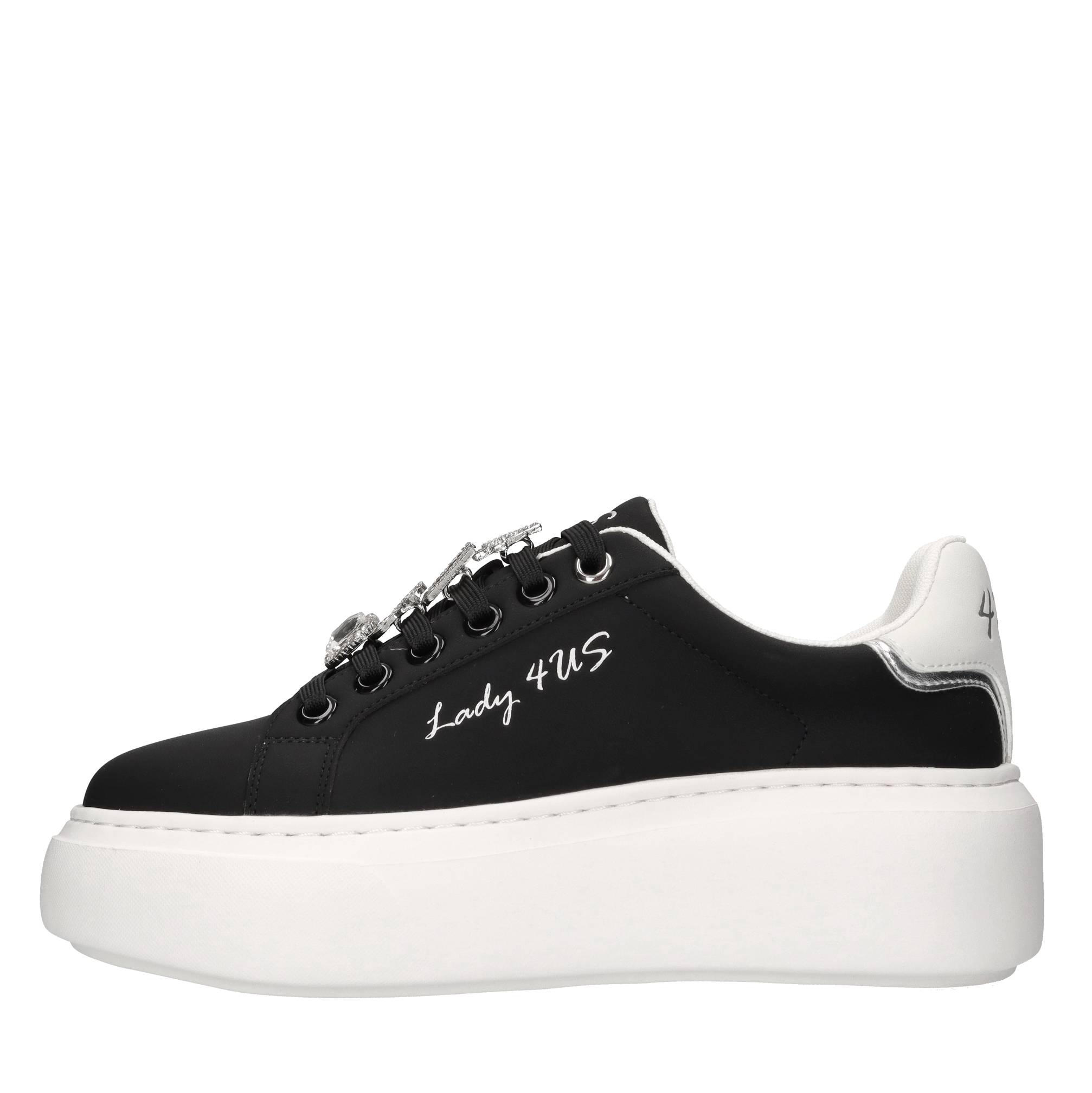 ♪ 4us Zwarte sneakers
