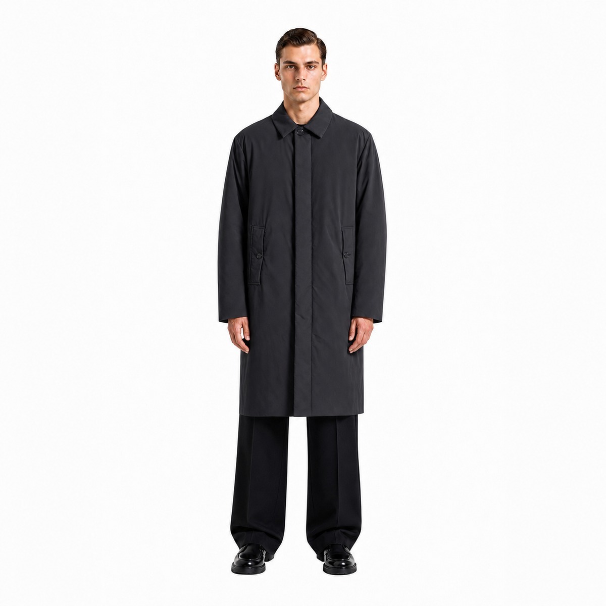 Woolrich Coats In Grey Grigio