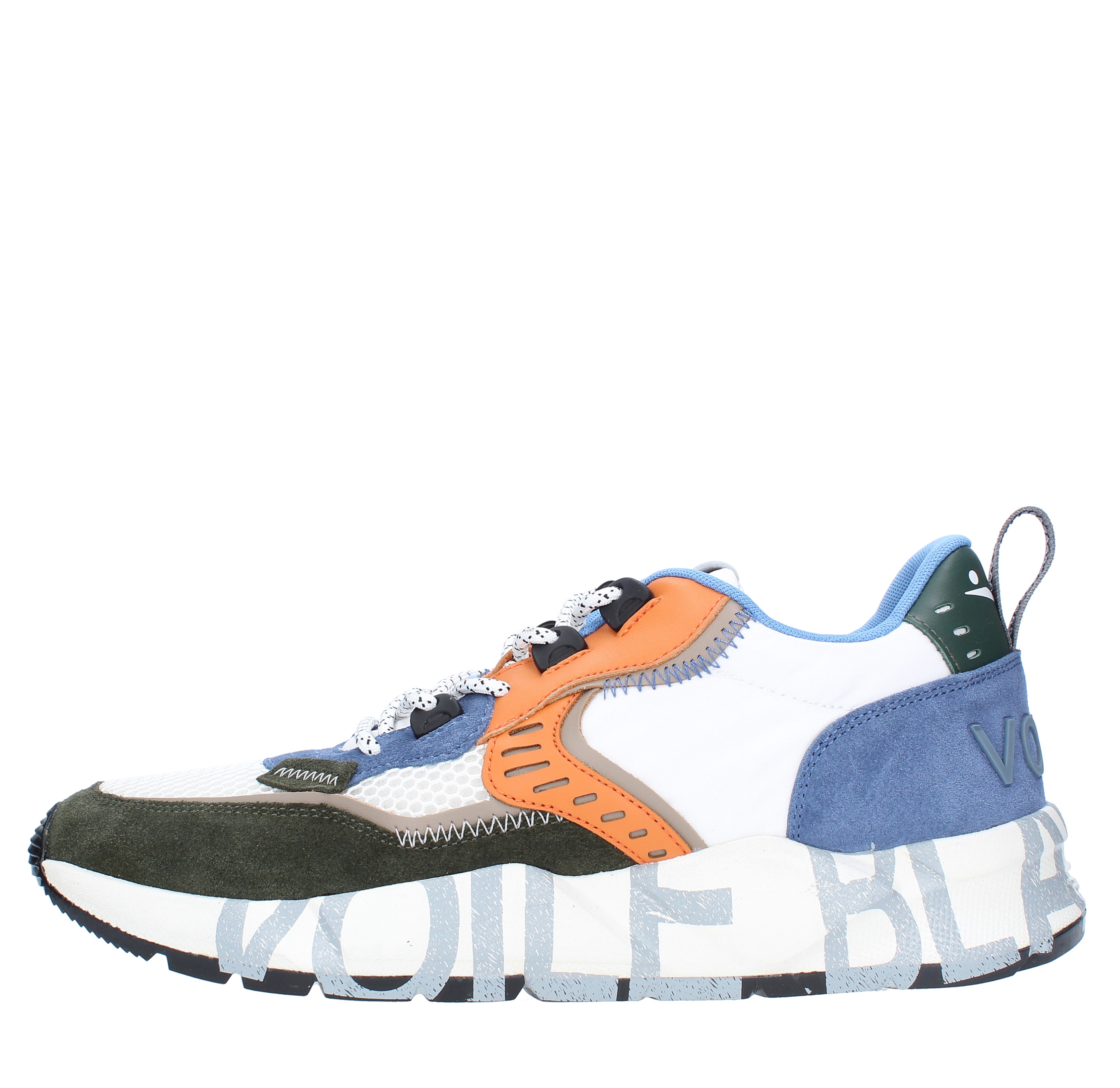 Voile Blanche Sneakers In Green/white/orange