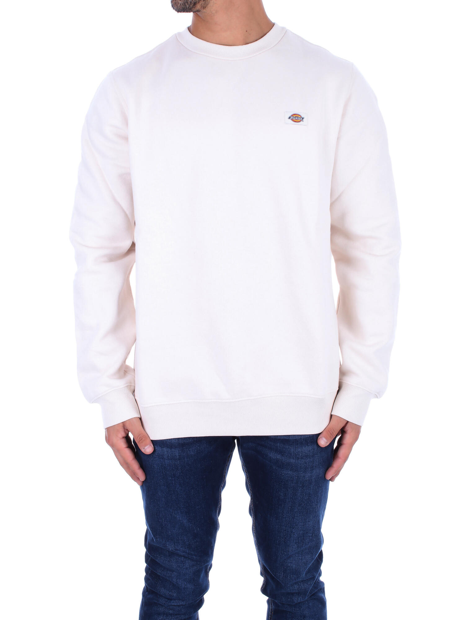 Dickies Millersburg Cotton Crew-neck Sweatshirt In White