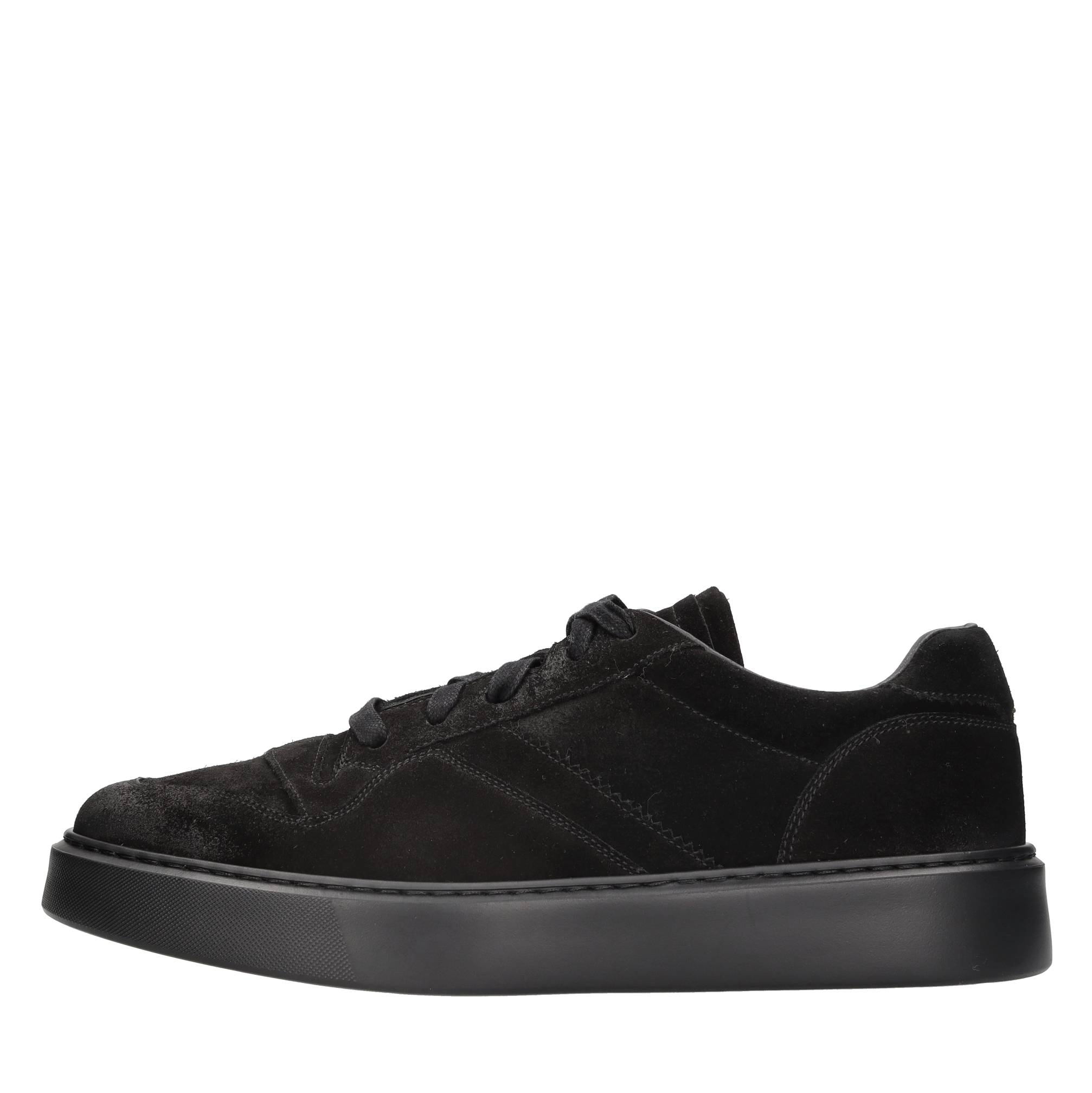 Doucal's Suede Sneakers In Nero Neri E Grigi