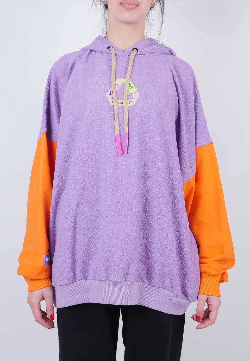 Natasha Zinko Hoodie Nz Badge Recycle In Blue
