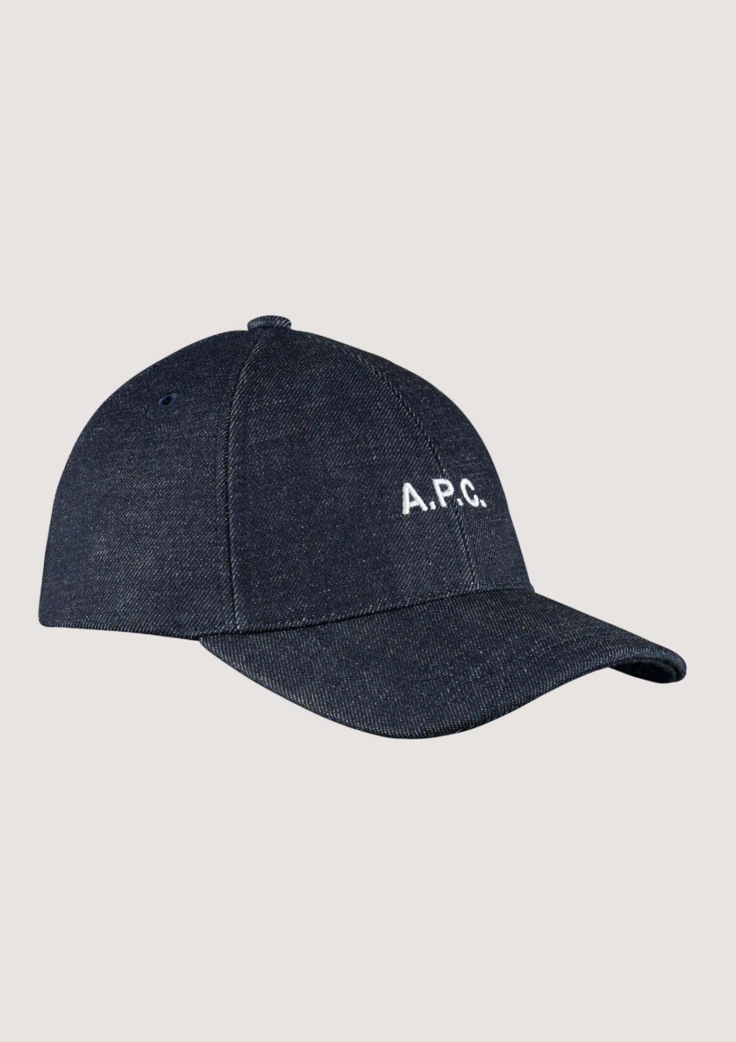 Apc A.p.c. Charlie Embroidered Logo Denim Baseball Cap In Blue