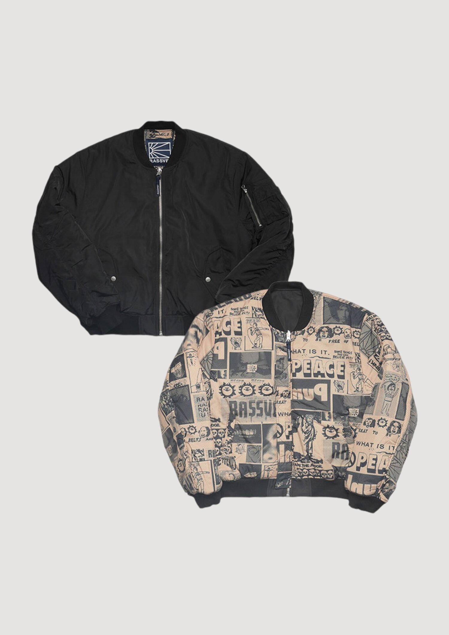 Collage Bomber Jacket Woven