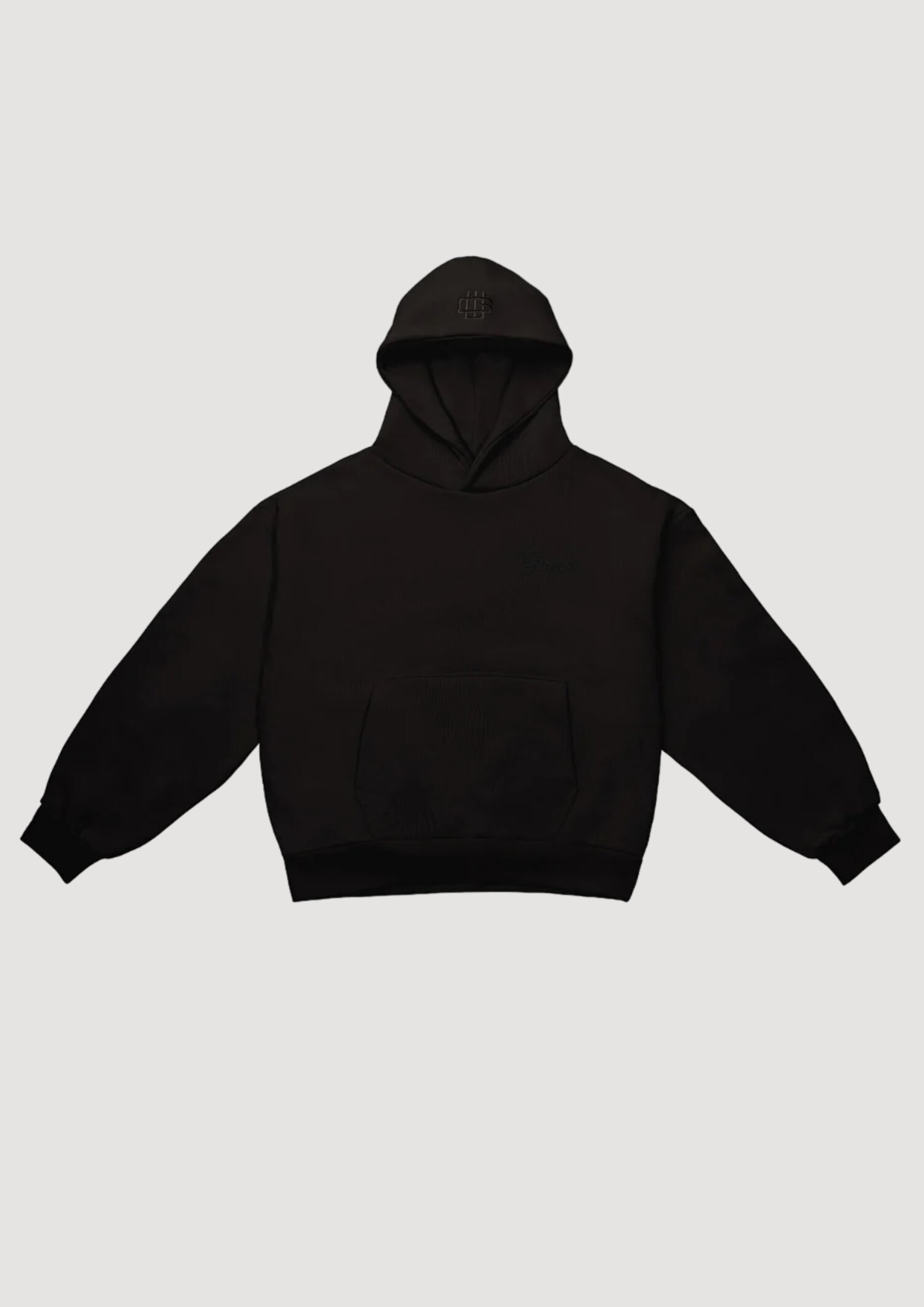 Garment Workshop Double Layer Embro Hoodie In Black