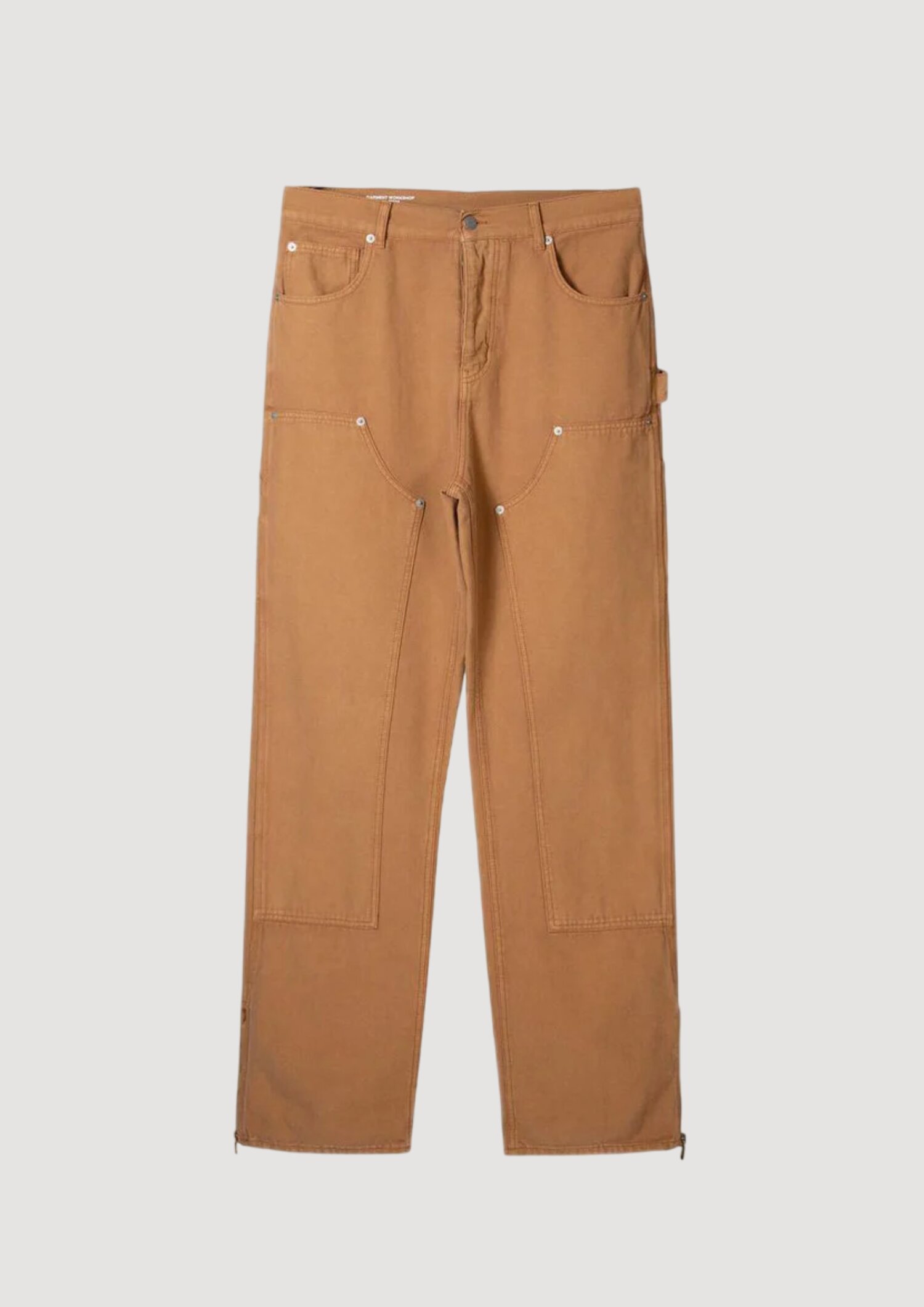 Garment Workshop Double Knee Work Pants In Brown