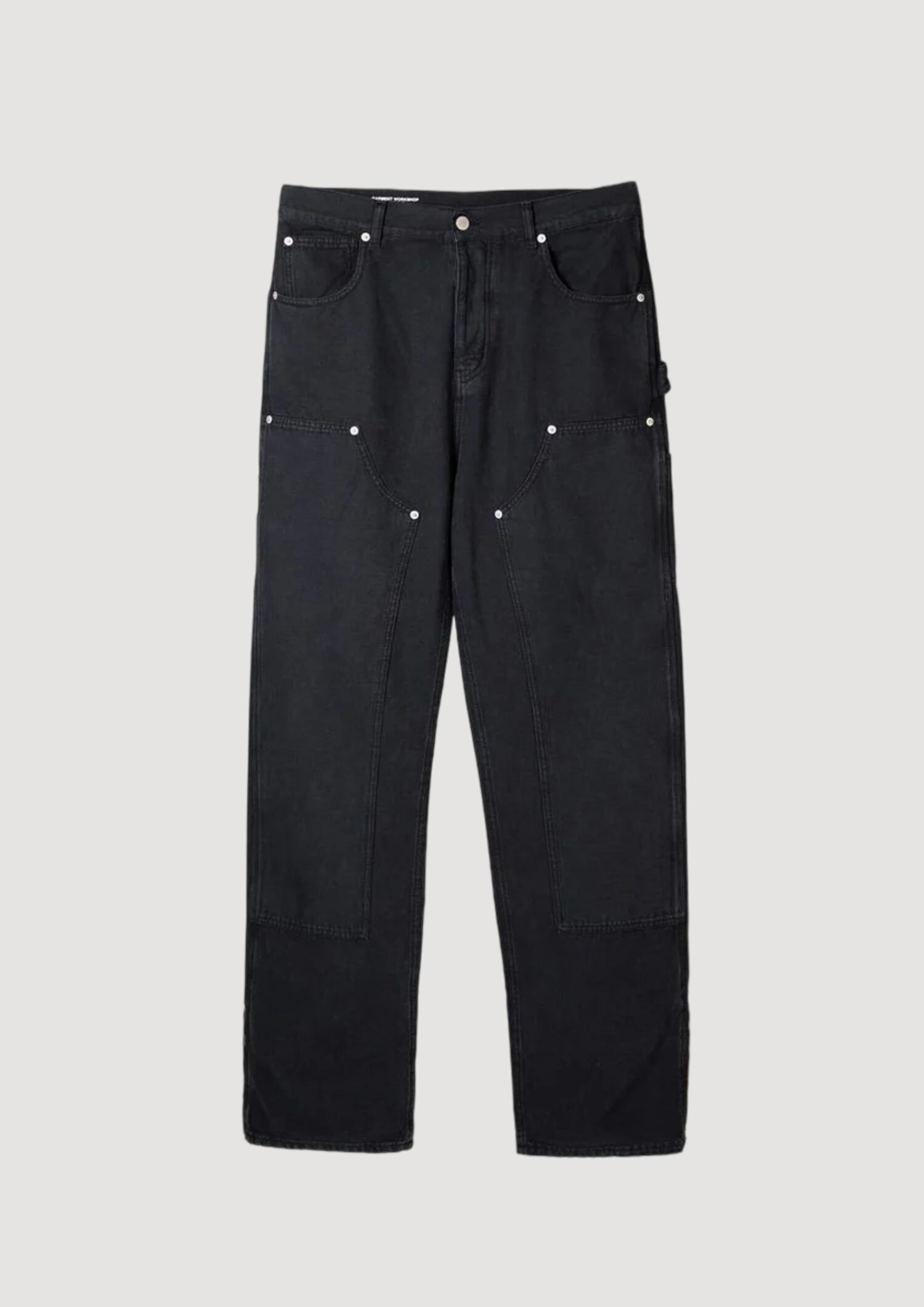 Garment Workshop Double Knee Work Pants In Black
