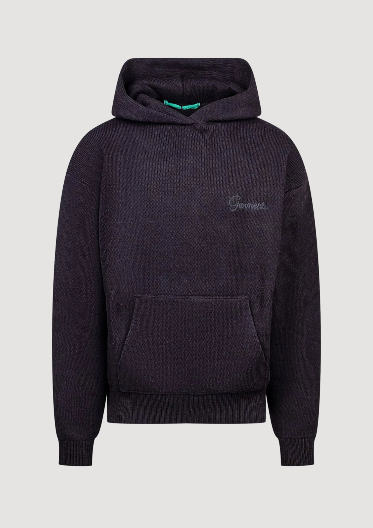Garment Workshop Knitted Hoodie In Black