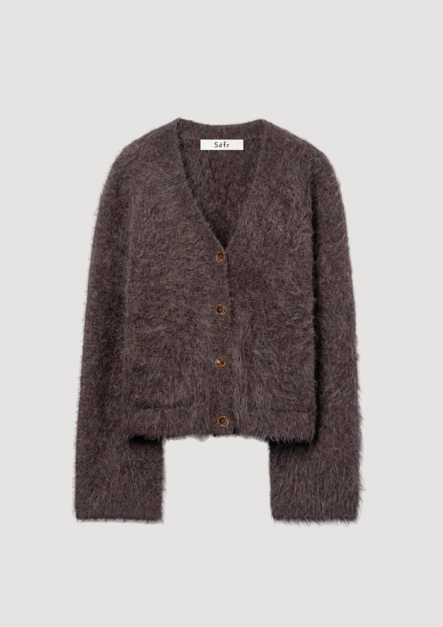 Lee Cardigan Lilac Melange Alpaca