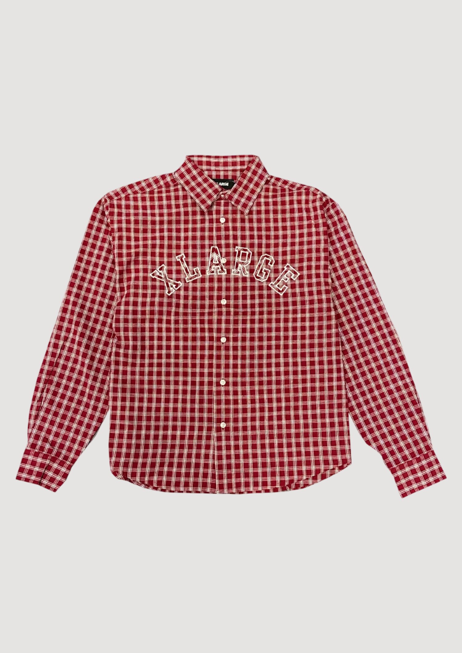 Patch Logo Plaid L s Shirt