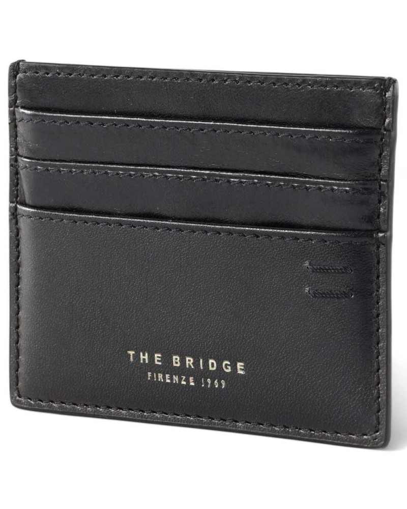 Portacarte The Bridge Uomo Nero Pelle - 01420401-7R
