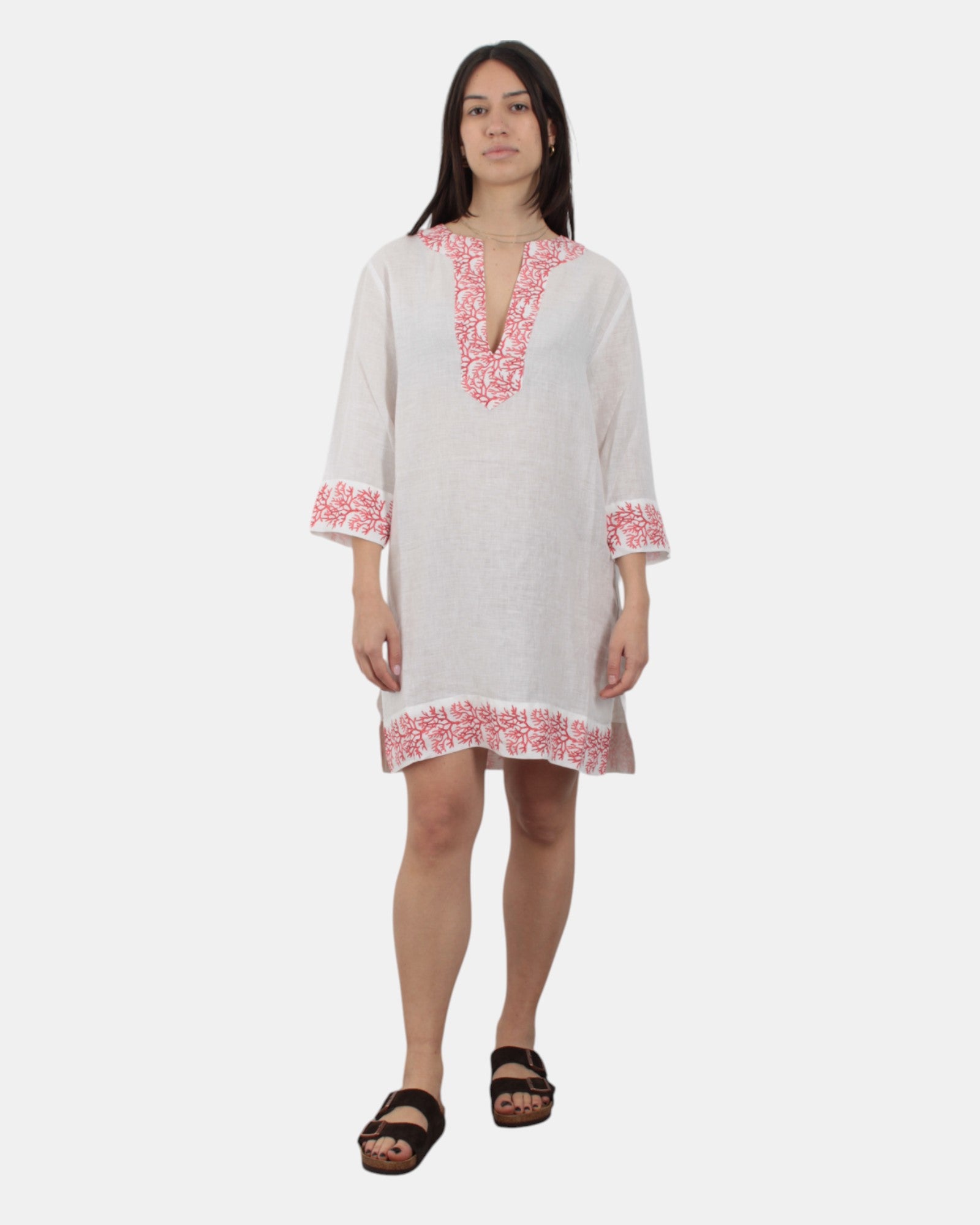 short beachrobe dress - linen 1041