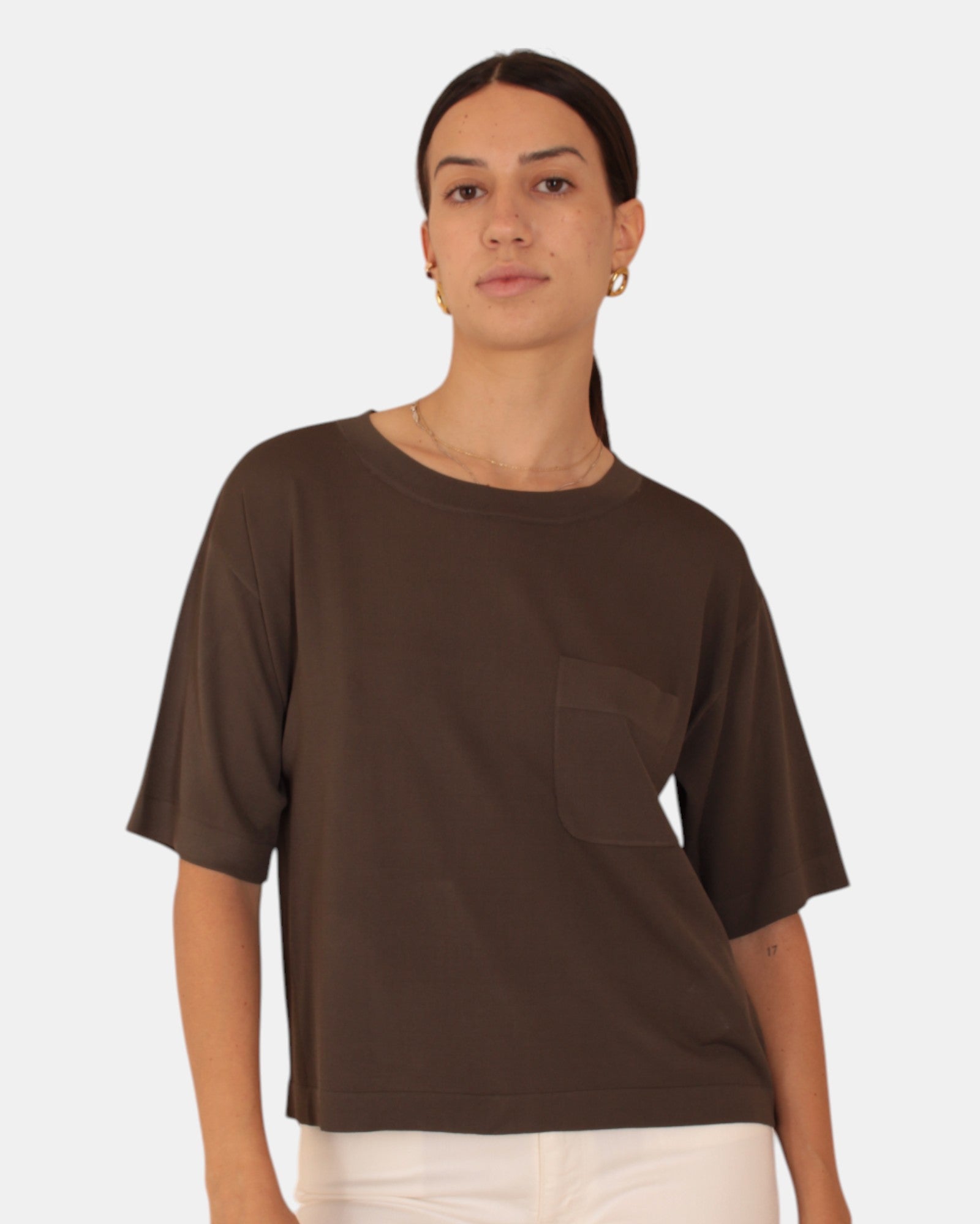 t-shirt with round neck mm max mara mod
