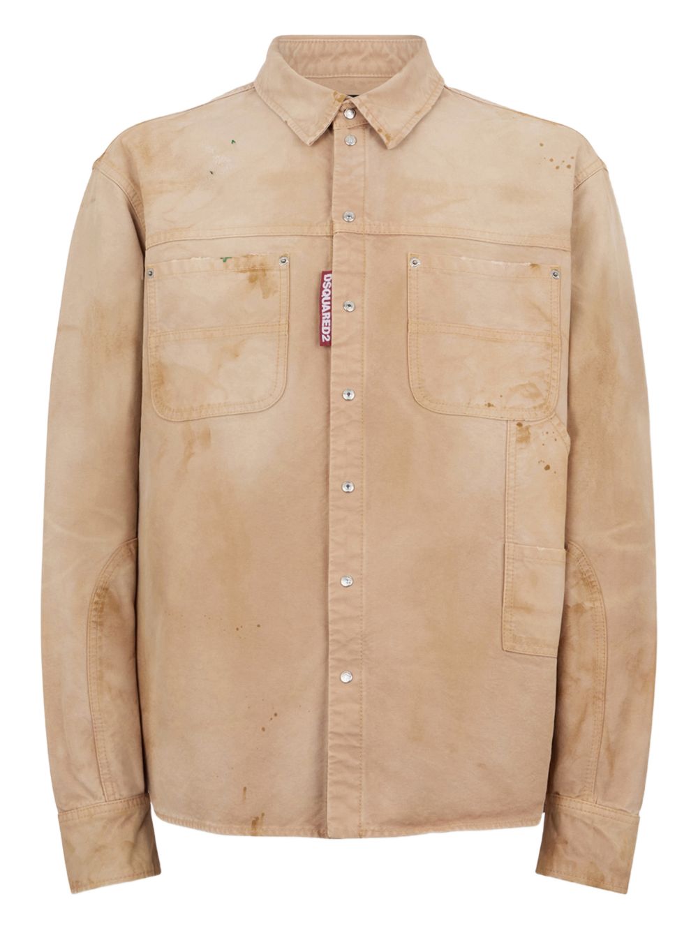 Dsquared2 beige chemise homme effet efface