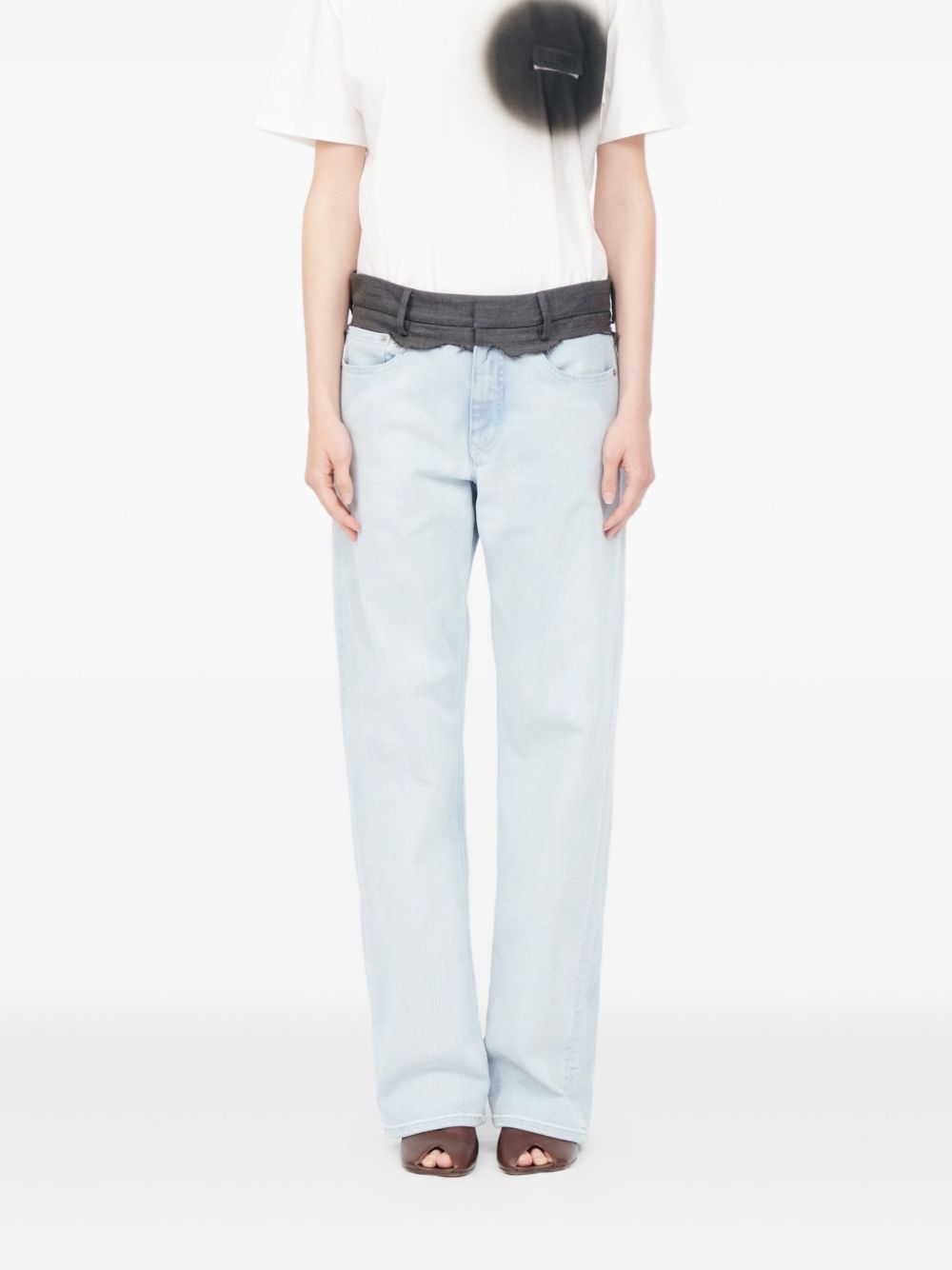 mm6 maison margiene jeans band taille frau blau