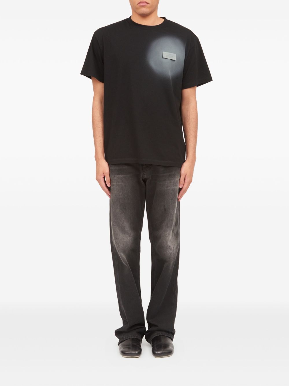 mm6 maison margiela t-shirt logo mann schwarz