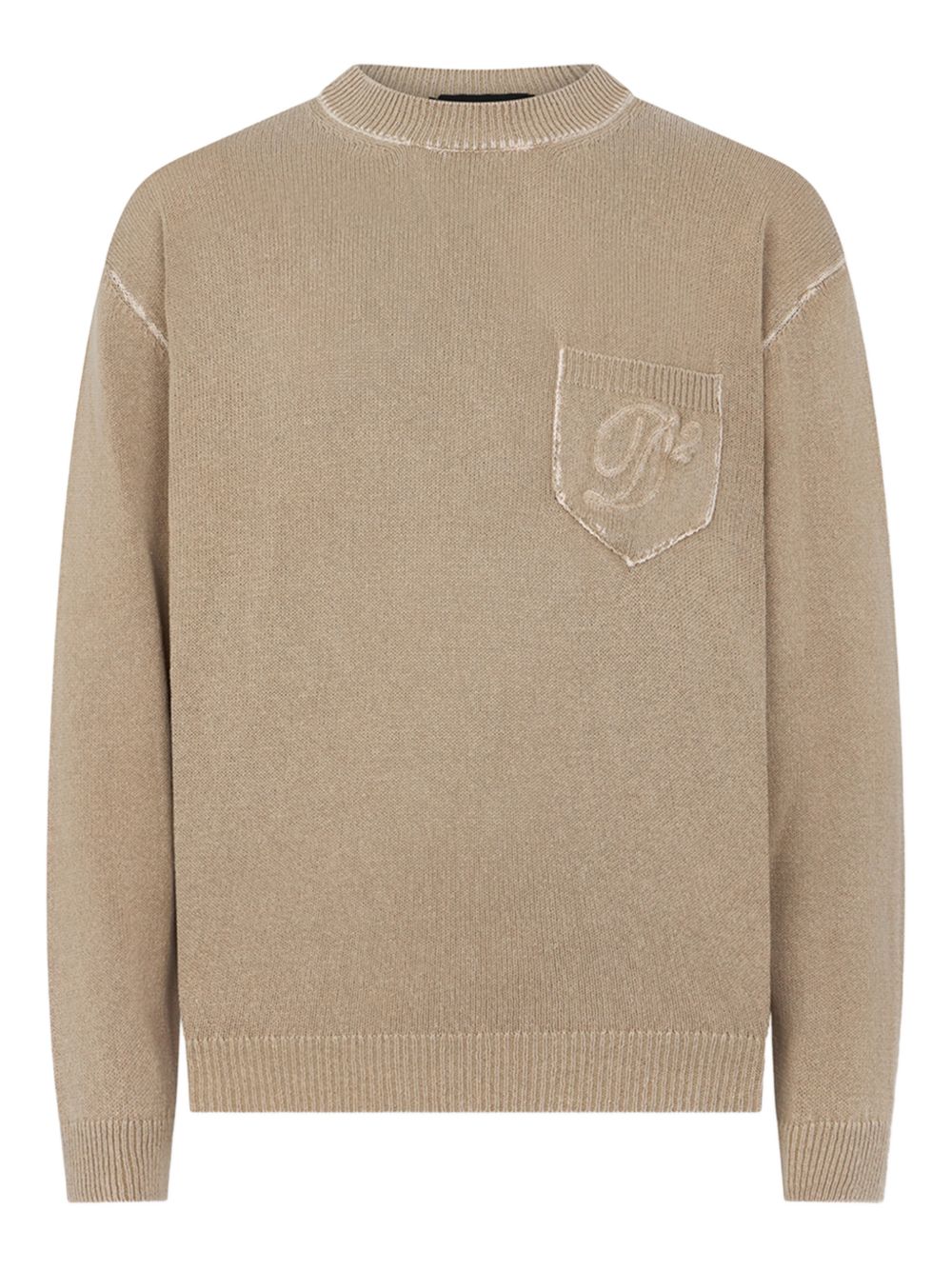 Dsquared2 tricot poche homme beige