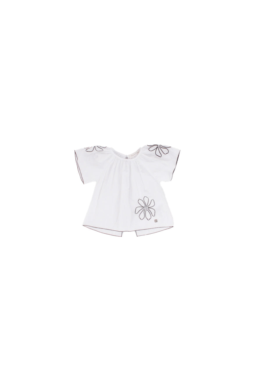 Manila Grace T-shirt fille 342smbs25 re013 broderie au lait 103 €