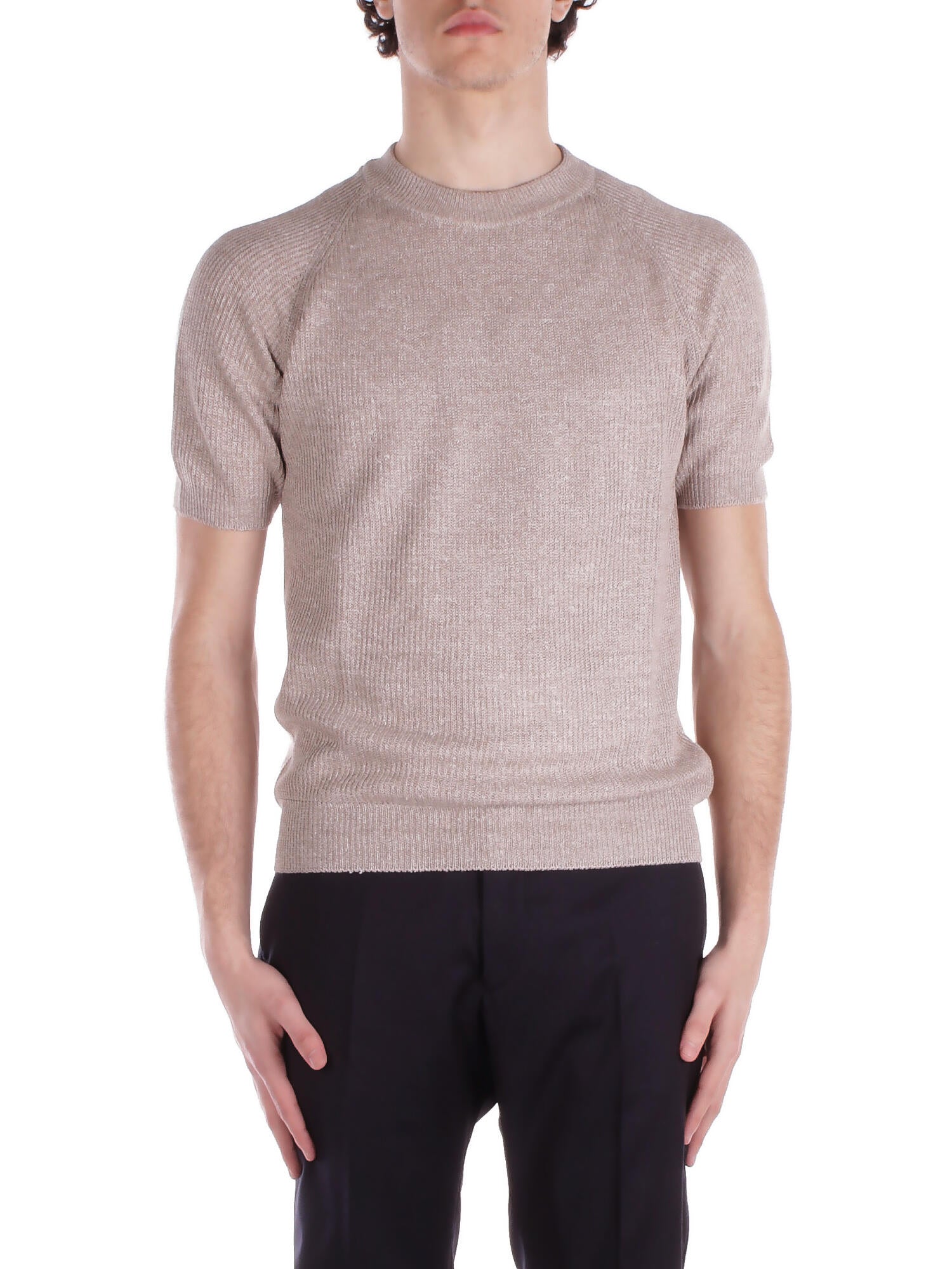Tagliatore homme tricot tristan gse25 112 t-shirt homme beige lumiere 247$