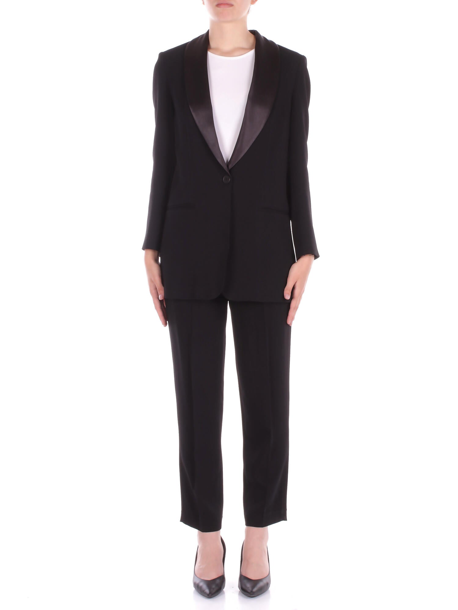 Manila Grace Veste pour femmes g162vu ma001 col en daim noir 364 €