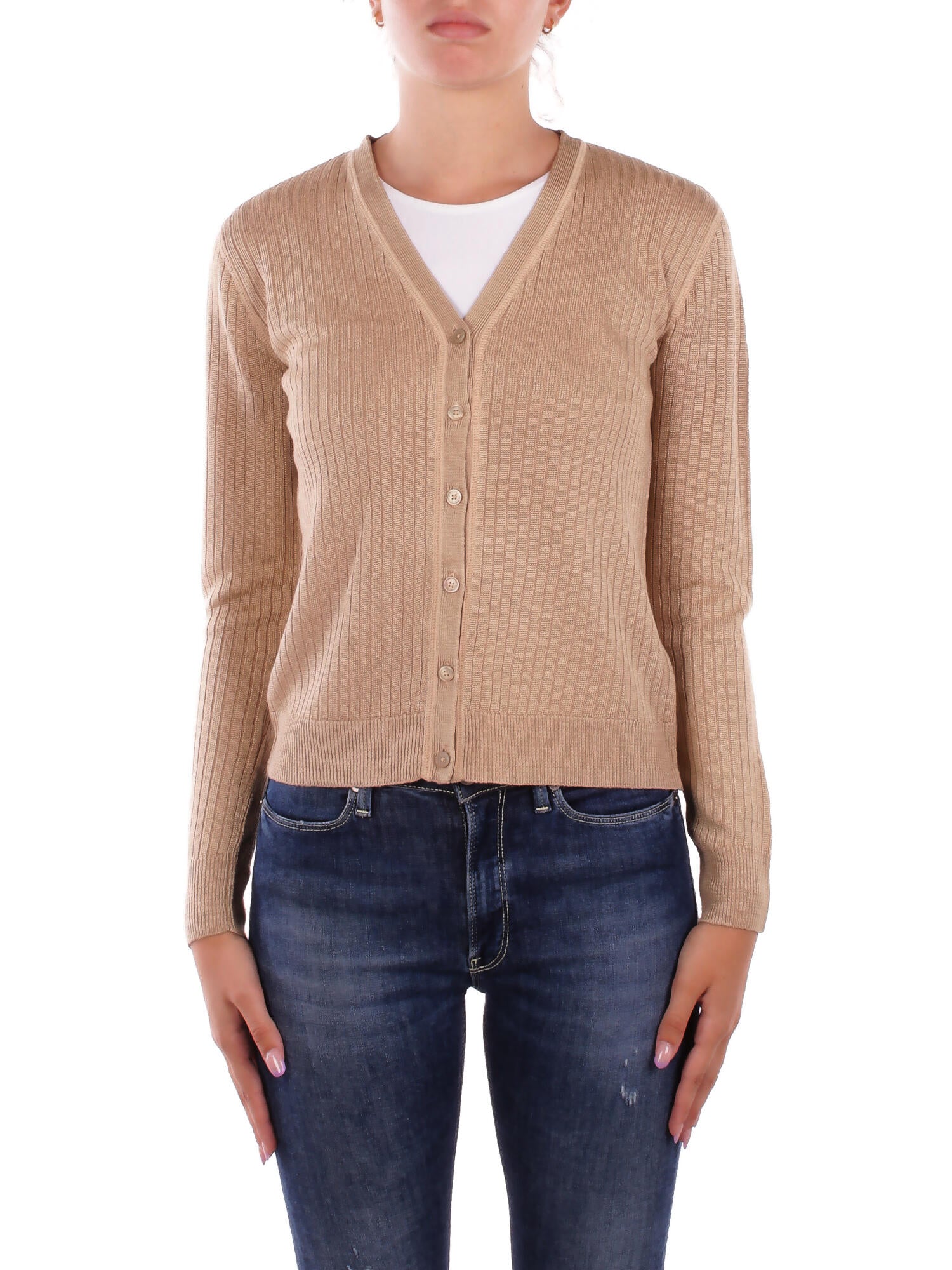 Ralph Lauren tricot femme 200971350 001 dentel-long manche-cardigan tan 269 €