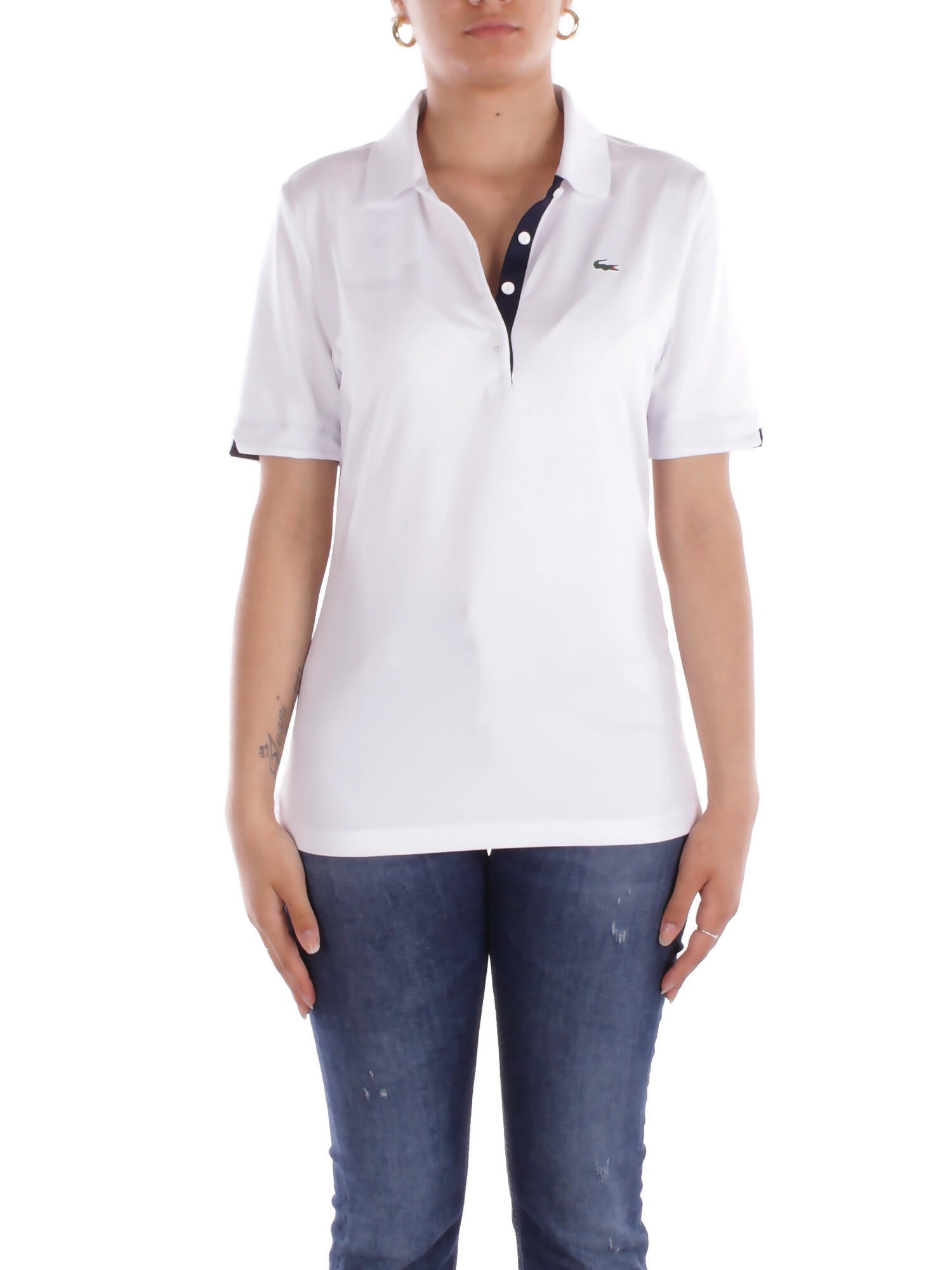Lacoste polo femme pf5179 522 bton manche courte blanc 149 €