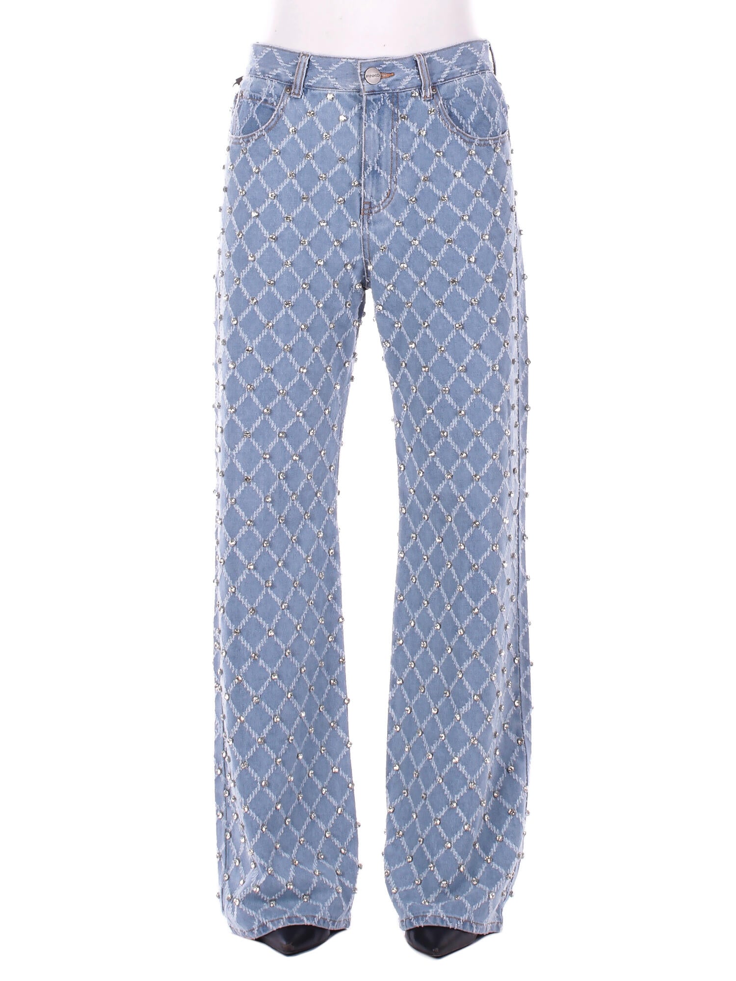 Pinko jeans femme 101733a32n pje wanda large jambe diamant denim clair 533 €