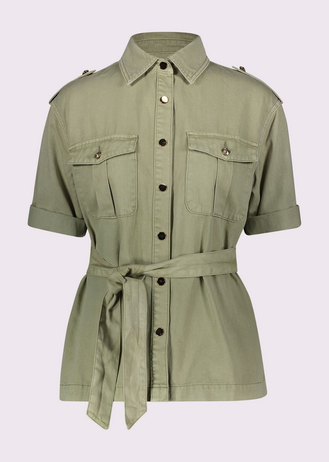 jacket with belt woman green 289$