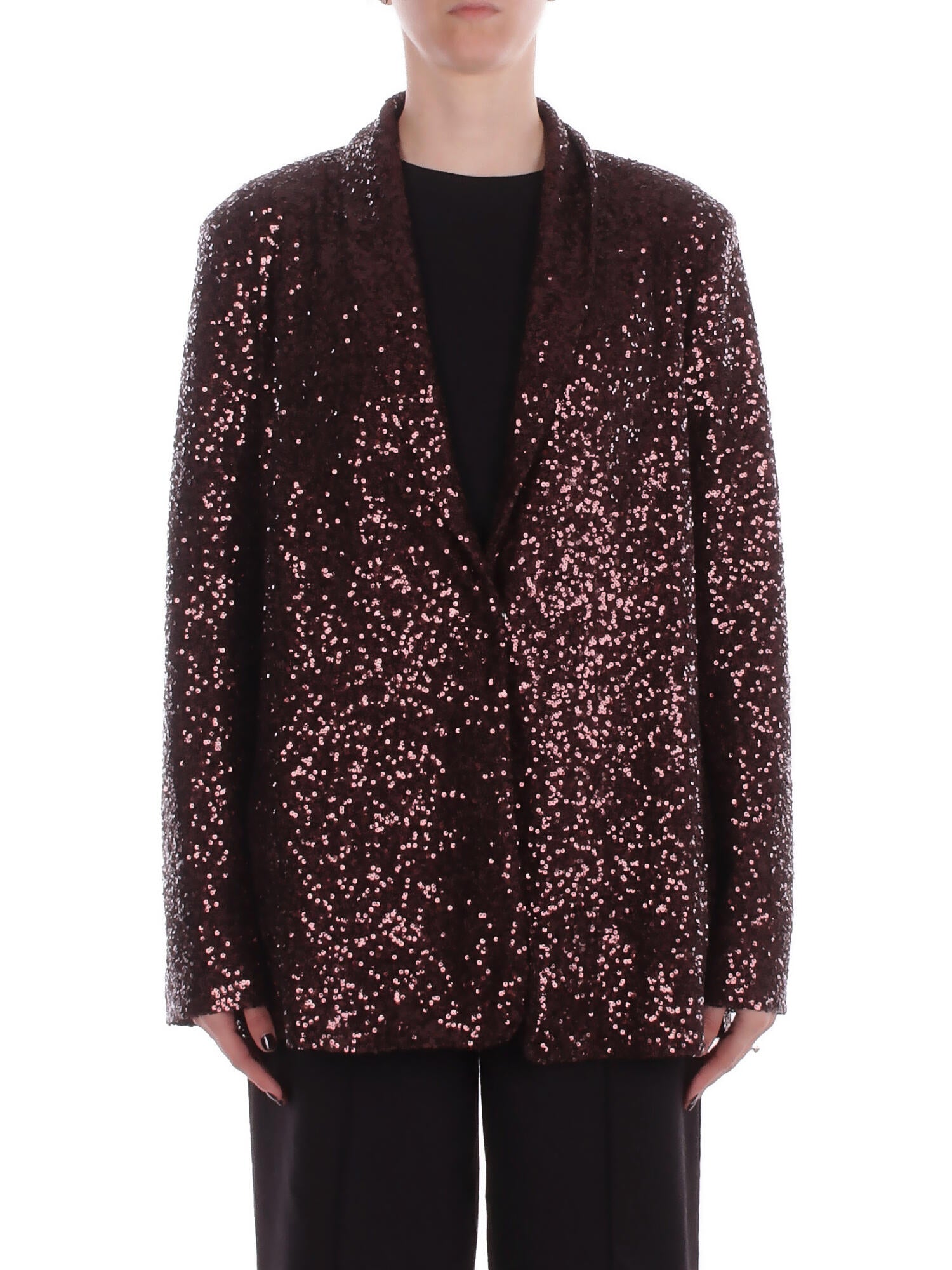 Manila Grace Veste pour femmes g185py ma646 paillettes veste marron 372 €