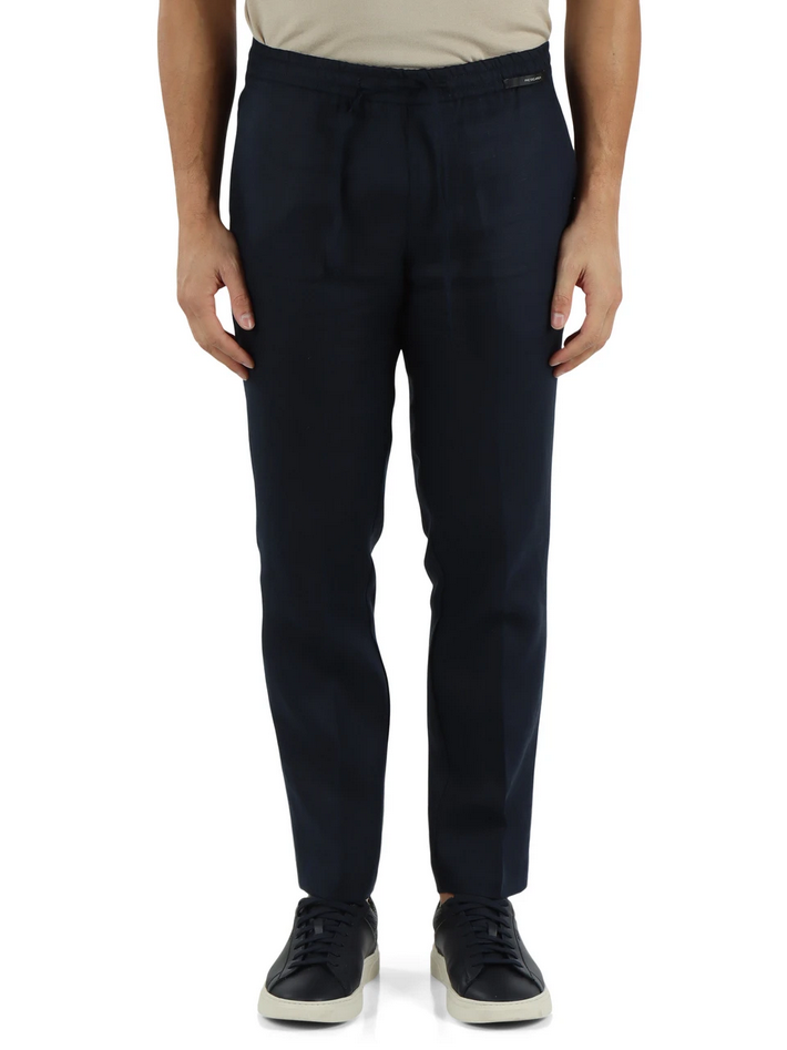 Pantalone in lino uomo blu